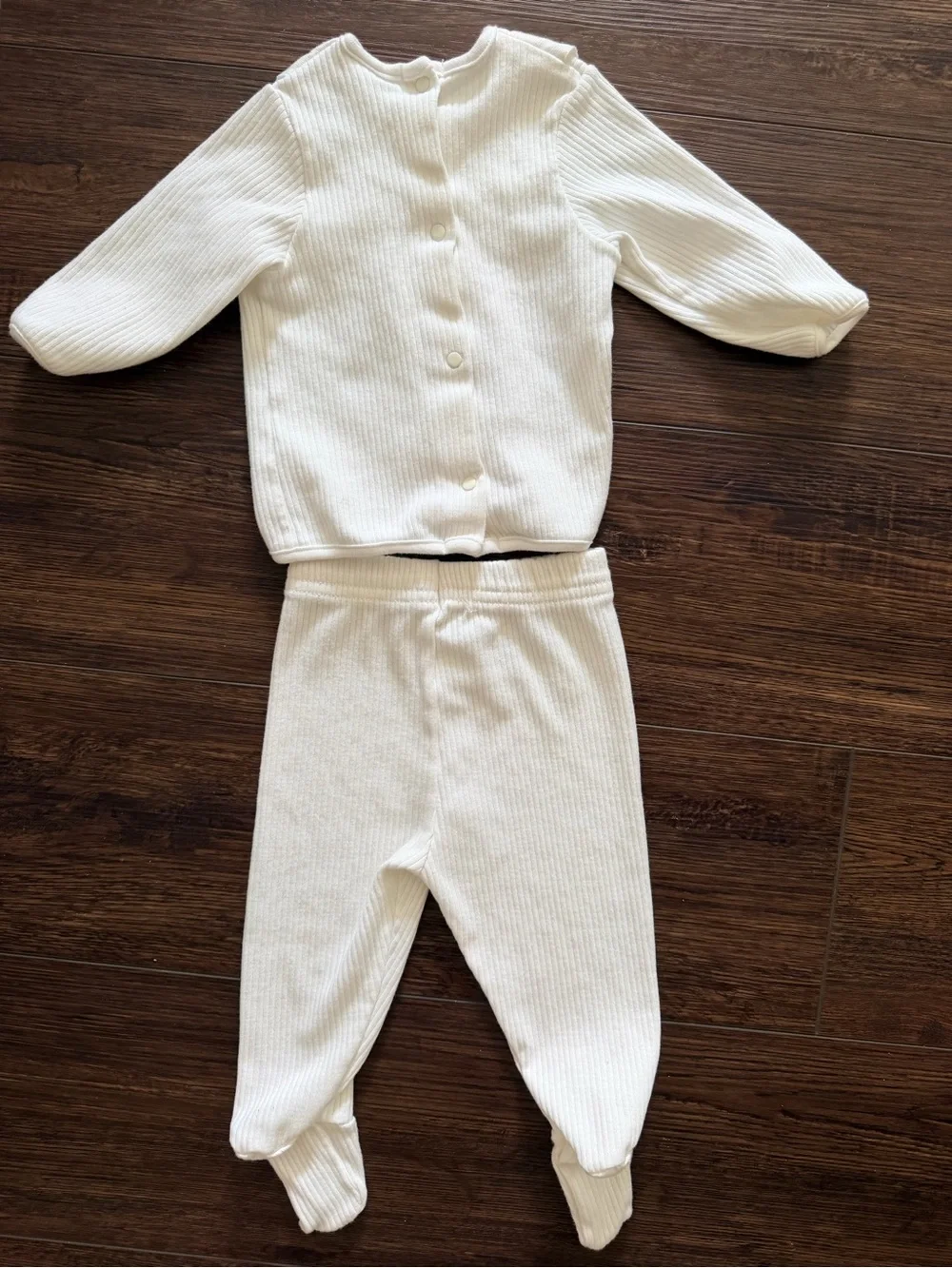 Dior Cream Ribbed Knit Matching Set